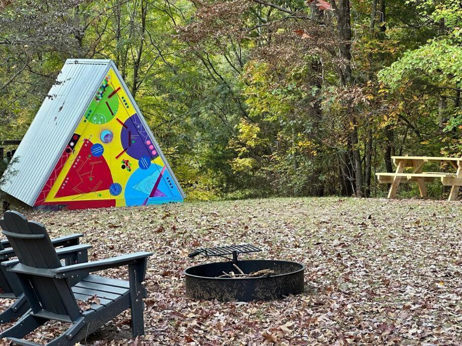 Bohamia - Cozy A-Frame Glamp On 268 Acre Forest Retreat Talladega Exterior photo